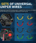 4 sets of universal jumper wires for OBD2 Breakout Box for Automotive Diagnostics With OBDII Protocol Detection and CAN