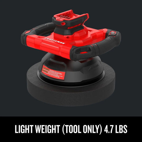 V20 Cordless Buffer Polisher For Car Detailing, 10 Inch Orbital Polisher With Splash Guard, Bare Tool Only, Variable Speed Dial
