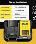Four Port Battery Charger Dock For 12V To 20V Max Batteries Multi Charger Station With Dual USB Ports Orange Finish