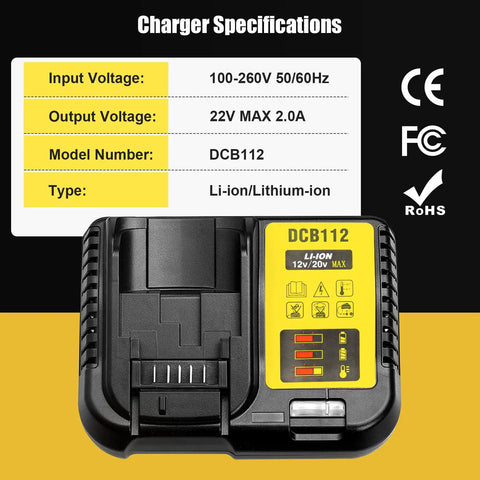 Four Port Battery Charger Dock For 12V To 20V Max Batteries Multi Charger Station With Dual USB Ports Orange Finish