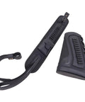 Buffalo Hide Leather Rifle Buttstock With Matching Gun Sling Beefy Non Slip Canvas Cushion Heavy Duty Stitching Fits.22 LR.17 HMR.22 Mag