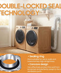 Laundry with Magnetic Dryer Vent Connector Kit With Airtight Seal No Hassle Tool Free Quick Install Includes Three Point Three Ft Duct And Two Clamps Easy Magnetic Dryer Vent Hose Coupling For Leak Free Air Flow showing double-locked seal technology.