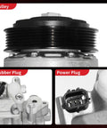 AC Compressor With Clutch For Toyota Camry RAV4 Sienna Keeps Your Ride Frosty Auto AC Assembly showing pulley and plug details.