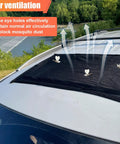 ZIMISI magnetic car sunroof shade, black breathable mesh with UV protection, quick install.