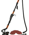 Beefy Heavy Duty 5 Amp 2 In 1 Variable Speed Drywall Sander With Dual Heads 600 To 1500 RPM, 15 Ft Dust Hose, Black