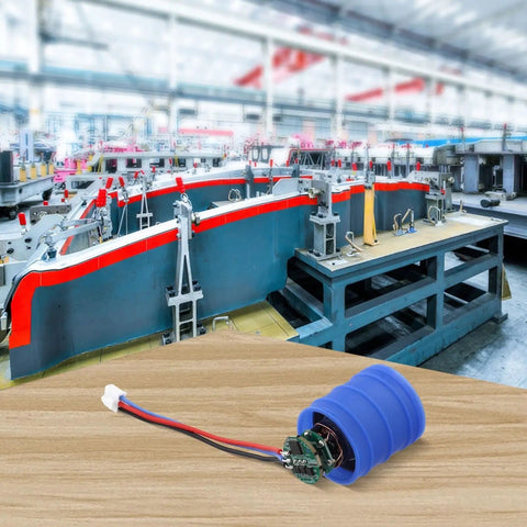 Super Turbo Fan 7.4V Brushless Motor Hits 80K RPM For Rapid Electronic Cooling Ultimate High Pressure Airflow For Custom PC, Automotive Systems, And Heavy Duty Industrial Gear with blue casing in workshop.
