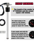 240-33 Ohm Marine Fuel Sending Unit For 12 Inch Gas Tank Gauge Sensor with SUS316 Stainless Steel, SAE Five Hole Mount, shown with parts