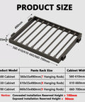 Space Saving Under Cupboard Drying Rack For Trousers Concealed Clothes Dryer above washing machine dimensions chart