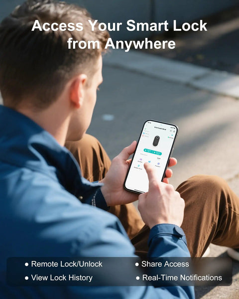 Ditch The Old School Keys With This Built In Wifi Smart Lock For Your Front Door Featuring Lightning Fast Fingerprint Reader And Backlit Keypad Plus Phone Control Auto Lock And Alexa Compatibility For Totally Stress Free Entry