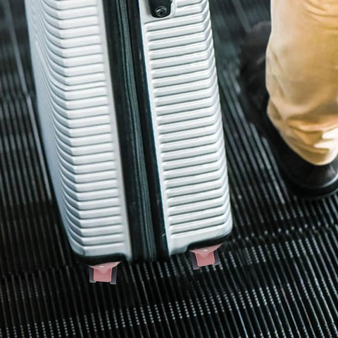 Two Pairs Suitcase Wheel Replacement With 360 Degree Swivel And Quiet Operation ABS Luggage Spinner Wheels Spare Parts For Travel Easy Install Trolley Repair For Hard Sided Suitcases. Pink ABS suitcase wheels on hard-sided luggage