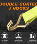Four Pack 2 Inch By 27 Foot Heavy Duty Ratchet Straps With Aluminum Handle And Double J Hooks Keep Your Gear Tight For Moving