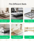 Different bed styles including fabric, platform, ribs, iron frame, wooden beds, and crib for Foldable Toddler Bed Rail Guard.