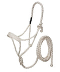 White Mule Tape Halter With 10ft Lead Rope Easy Fit Horse Tack Built Tough For Training And Handling Mules On Trails