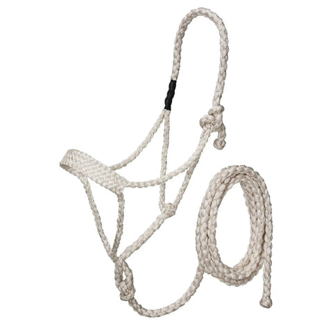 White Mule Tape Halter With 10ft Lead Rope Easy Fit Horse Tack Built Tough For Training And Handling Mules On Trails