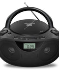 Portable CD Player Bluetooth Boombox With AM FM Radio USB Aux In Headphone Jack MP3 CD Compatible Bass Boost Stereo Sound
