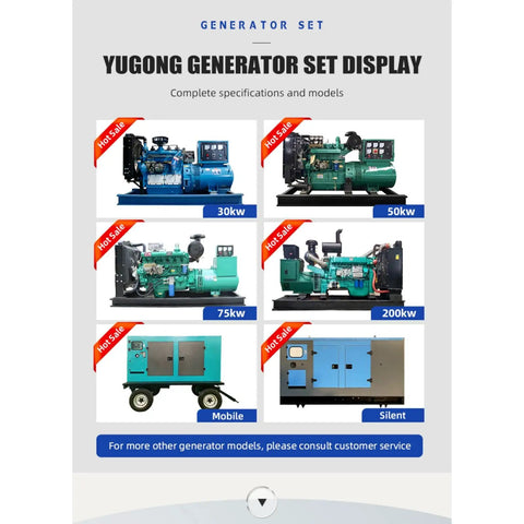 Control Silent Portable Generator Set With High Efficiency Power Output for industrial and home use display