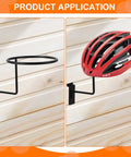 Slatwall Hat Display Rack Black Matte Finish Six Pack Heavy Duty Alloy Steel Construction Tool Free Installation Powder Coated Scratch Resistant Durable Hat Displays For Retail Stores with helmet mounted
