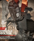 Workhorse 2800 Watt Electric Demolition Jack Hammer for Concrete Breaking with 1900 Impacts Per Minute and 55 Joules in use