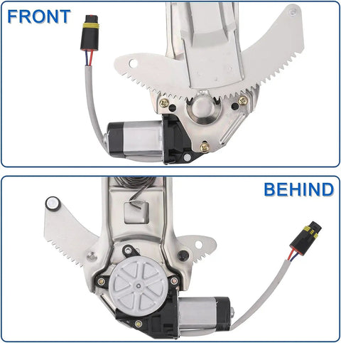 Power Window Regulator With Motor Front Left Driver Side For Dodge Ram 1500 1994-2001, Ram 2500 1994-2002, Ram 3500 1994-2002 Replacement OE 741-753 55154925 2552-6000L 86823 front and back view