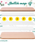 Illustration of Professional Flower Press Kit With Six Layers And A 6.3 By 8.3 Inch Pressing Area showing wooden and paper layers.