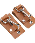 Slick Slim PU Leather Belt Key Holder With Detachable Keyring And Fixed Loop, brass hook key organizer for belts up to 4cm wide