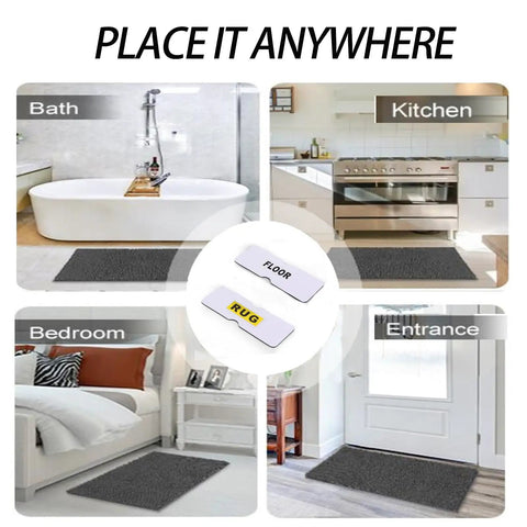 24 Pack Rug Gripper Pads And Double Sided Carpet Tape For Area Rugs, Non Slip Anti Slip Rug Grips in bath, kitchen, bedroom, entrance