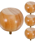 Round Wood Furniture Legs 5cm Bun Feet For Sofa Nightstand Chair And Table With Easy Install Height Boost Unfinished Solid Wood Replacement Legs For DIY Projects And Home Decor.