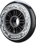 100mm Inline Skate Wheels Set Of 3 88A Outdoor Speed Skating Replacement Wheels For Roller Blades No Bearings Included Black Grippy Ride With Long Lasting Roll