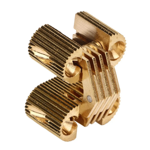 Close-up of 180 Degree Hidden Copper Concealed Hinge for Cabinet Doors, showcasing intricate durable build and premium copper craft.