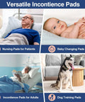 Extra Large Disposable Bed Pads 40 By 36 Inches, 30 Pack Heavy Duty Incontinence Underpads in hospital and home settings.