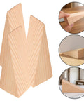 Built Tough Heavy Duty Wooden Door Wedge Stopper 20 Pack Triangular Wall Protector for Office and Bathroom Use