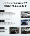Speed sensor compatibility chart for Straight Up Direct Fit Abs Wheel Speed Sensor Pair For Chevy Silverado Sierra Tahoe etc.