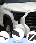 Front Headlight Tint Film Trim For Toyota Tundra 2022 2023 2024 2025 2026 Dope TPU Precut Decals Black
