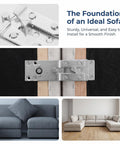 Heavy Duty Sectional Couch Connectors With Screws For Modular Sofas Interlocking Metal Clips That Lock In Place And No Slip