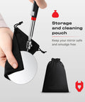 Heavy Duty Telescoping Inspection Mirror With 3.23 Inch Round Mirror, Up To 30 Inch Reach, 360 Degree Swivel in storage pouch