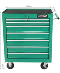 7 Drawer Rolling Tool Chest Cart With Four Wheels Locking System And Drawer Liners Portable Tool Cabinet Trolley Garage