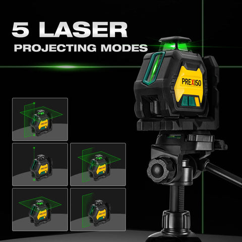 Pro Grade 360 Degree Laser Level With Tripod Plumb Dots And Cross Line Self Leveling IP54 Rechargeable Three Brightness Settings