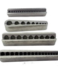 4 Piece Precision Drill Guide Set With SAE Hole Sizes And Numbered Holes, Durable Nickel Alloy Steel, Rust Resistant Finish
