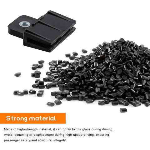 Black Window Glass Channel Clip Set For Auto Window Regulator Holders shown with strong material pellets