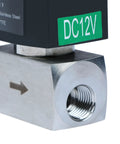 Quarter Inch High Pressure Solenoid Valve 12V DC Stainless Steel Industrial Valve For Water Gas Oil And Fluids Heat Resistant