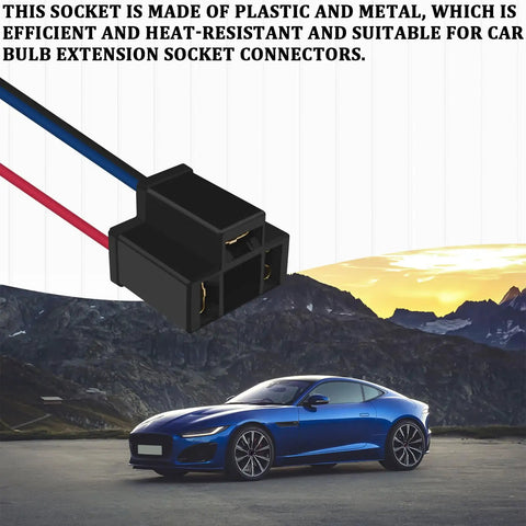 H4 Headlight Socket Connector 3 Way Male And Female Waterproof Wiring Harness Plug Adapter For Most Cars Pair Pack