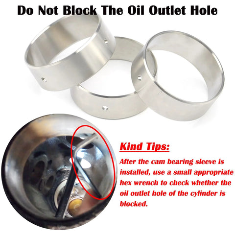 Camshaft Bearing Kit 5Pc For GM Small Block V8 Engines Fits Chevrolet GMC Buick Pontiac Cadillac with installation tip