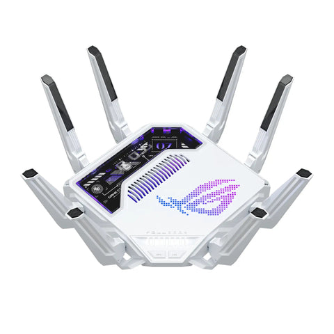Tri Band WiFi 7 AI Gaming Router With 320 MHz Bandwidth And 4096 QAM Dual 10G Ports AI Game Boost Aura RGB AiMesh Support