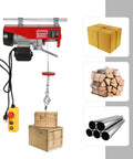 Huge 1763 Lbs Max Load Mini Electric Hoist Winch With Emergency Stop And 2 Heavy Duty Straps For Overhead Towing Garage Lifting Jobs That Are Totally Awesome with remote control and lifted boxes.