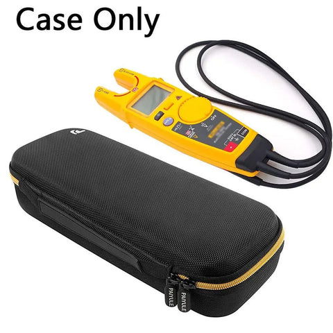 Beefy EVA Hard Case For T5-1000 T5 600 T6-1000 T6 600 Electrical Voltage Tester, Case with black textured surface and yellow zipper