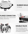 BAOSHISHAN 18L stainless steel steam autoclave with clamped lid, pressure gauge and rubber seals