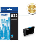 Cyan DURABrite Ultra Ink Cartridge 822 For WorkForce Pro WF-3820 3823 4820 4830 4833 4834 Standard Capacity T822220-S