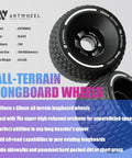 All-Terrain Longboard Wheels 100mm 65mm Urethane 78A High Rebound for Electric Skateboards labeled specs