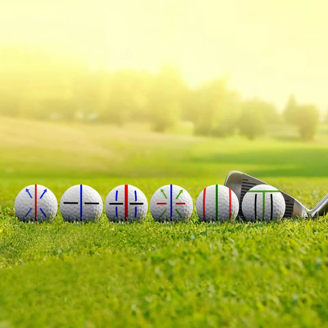 8 Pack Precision Golf Ball Marker Set with 4 Color Marking Stencils and 4 Vibrant Markers for Quick Alignment on the Green