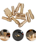 Ultimate 11 Pc Replacement Drill Chuck Collet Set With Copper Nuts Mini Bits Heavy duty copper collet nuts in detail.